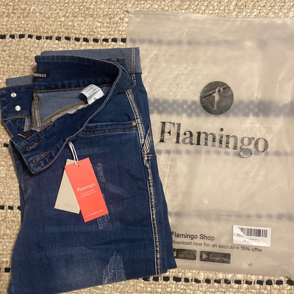 Blue Dark Denim capri’s